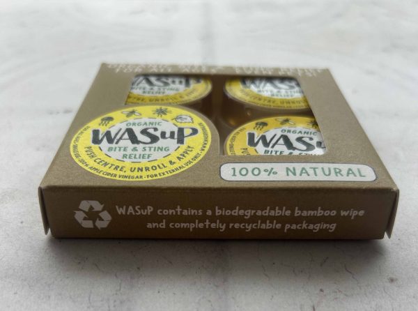 wasup box of four sting relief pods